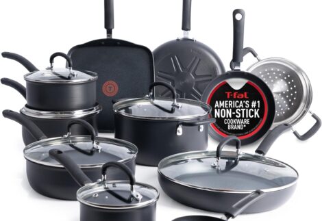Juego de utensilios de cocina anodizados y antiadherentes de 17 piezas
